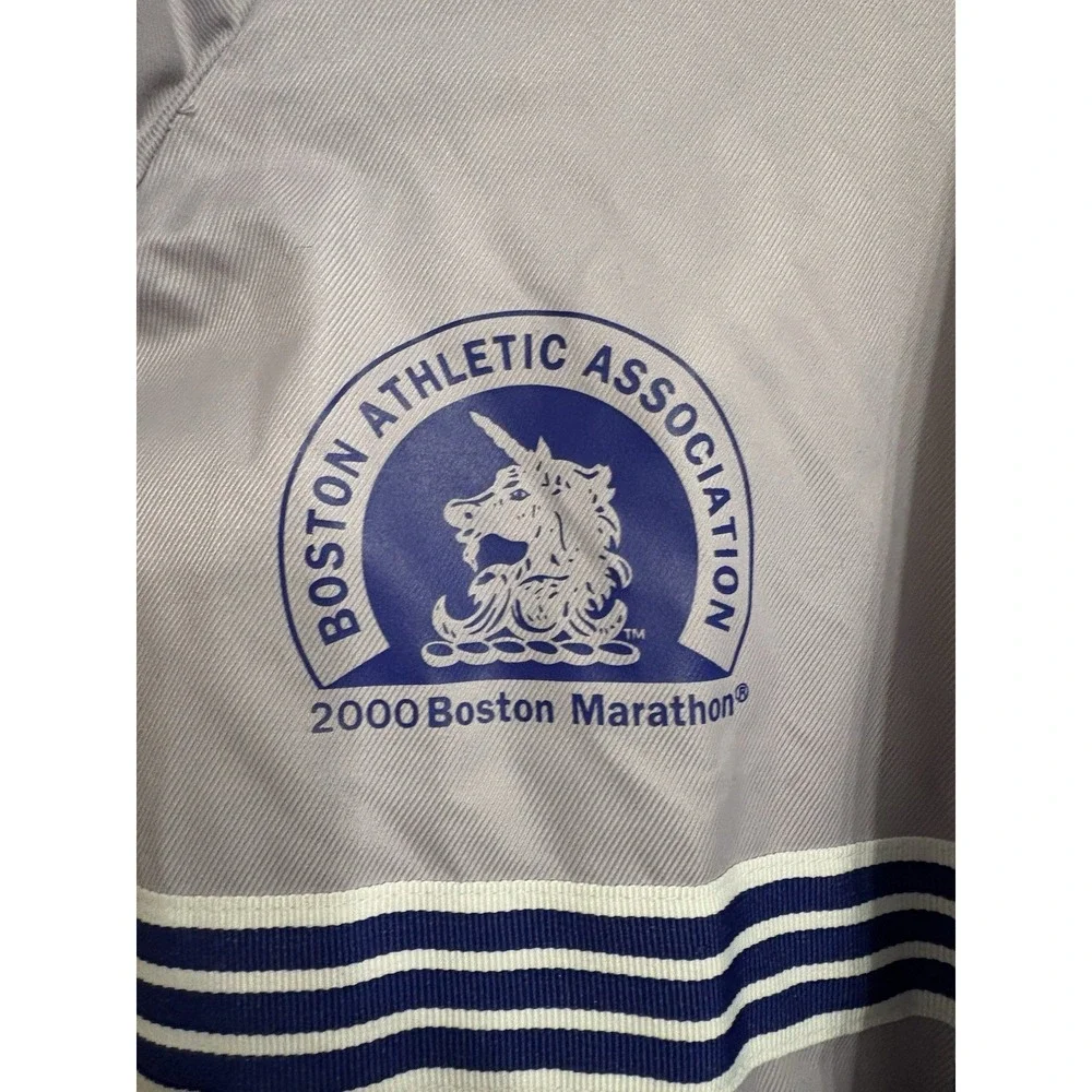 Vintage 2000 Boston‎ Marathon Adidas Iridium/Carbon Windbreaker Jacket Size XL